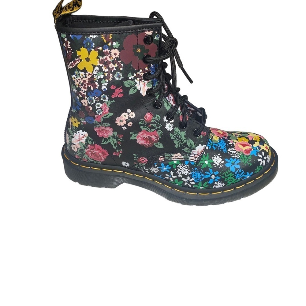 DR Martens 1460 Pascal Floral Mash Up Lace Up Boots Grunge Shoes size 6 doc